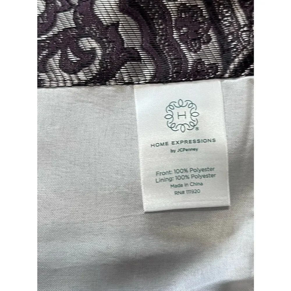 Home Expressions JCPenney Bristol Valance 54 X 17 Purple Silver (2)